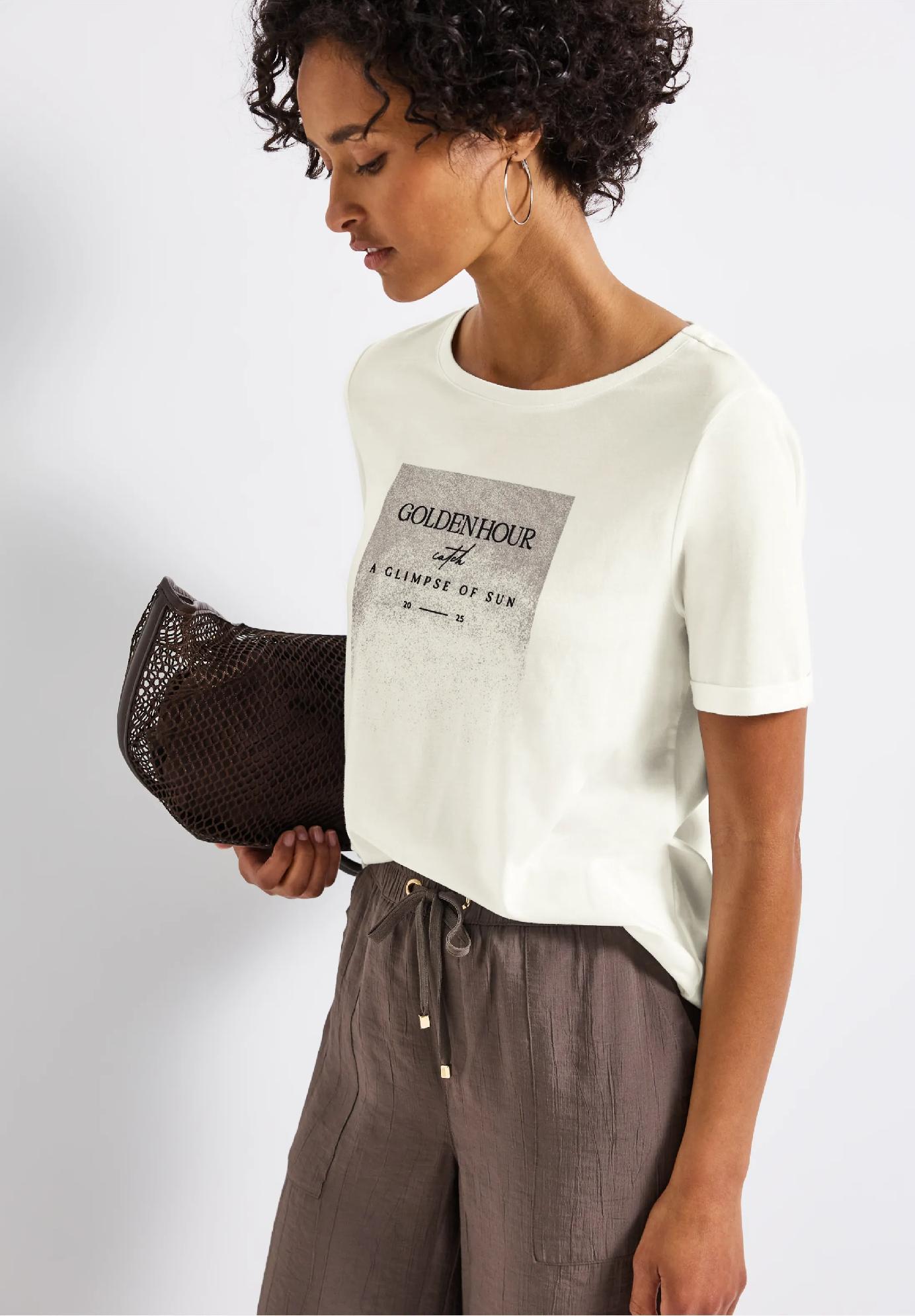 Street One tričko s trblietavou potlačou, smo