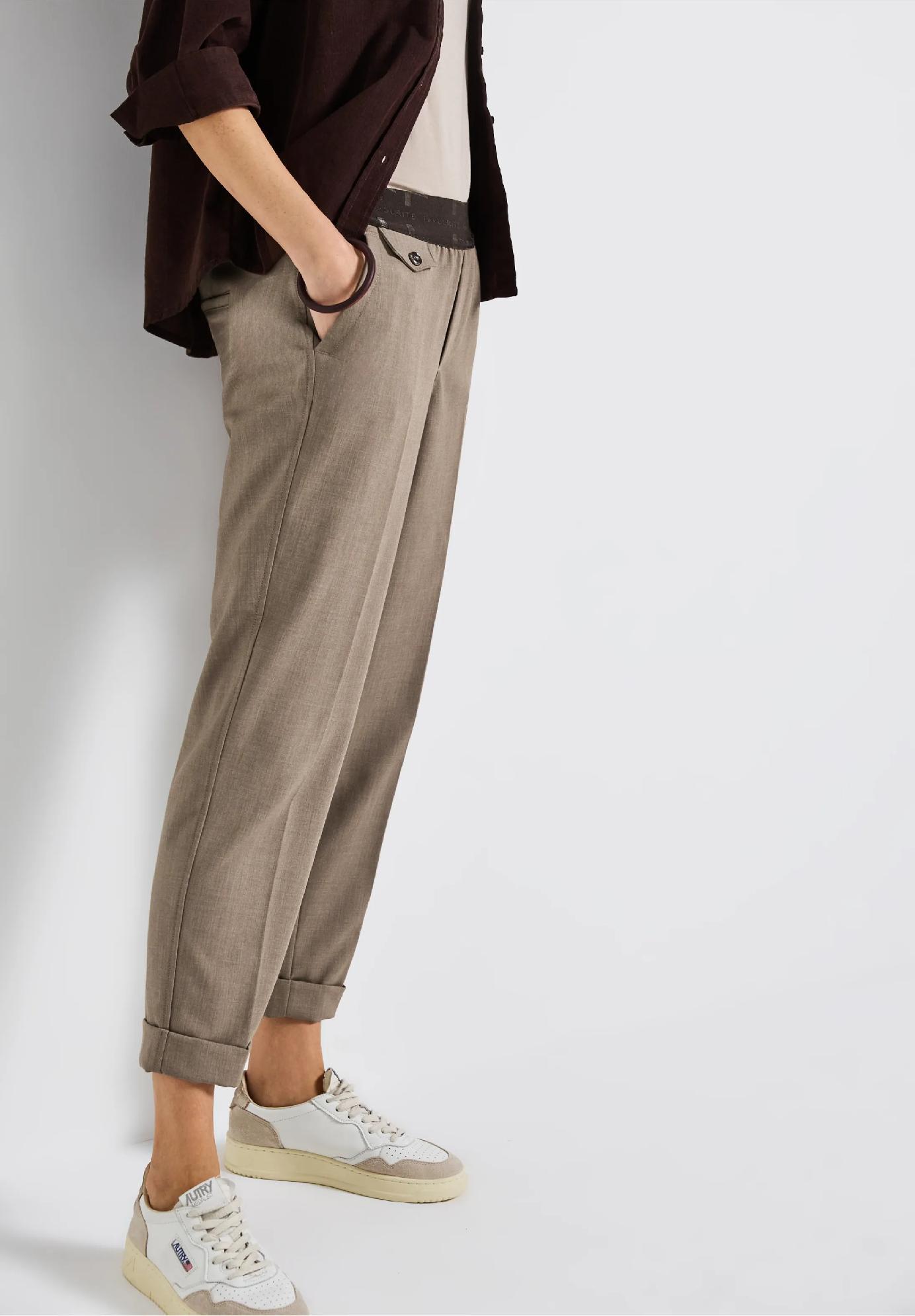 Street One chinos nohavice s prešitým pásom