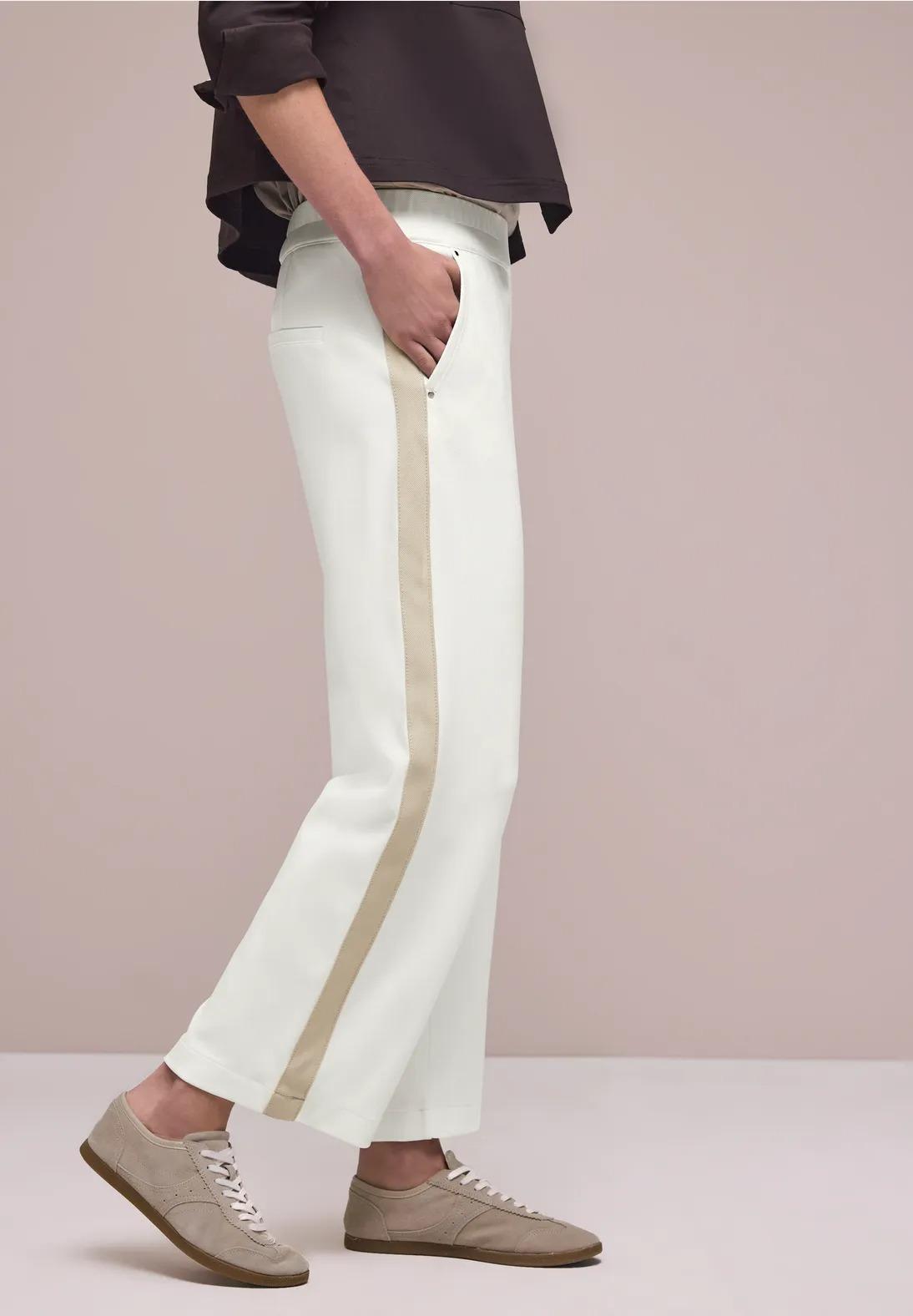 Street One široké nohavice s galónovými pruhmi, smo