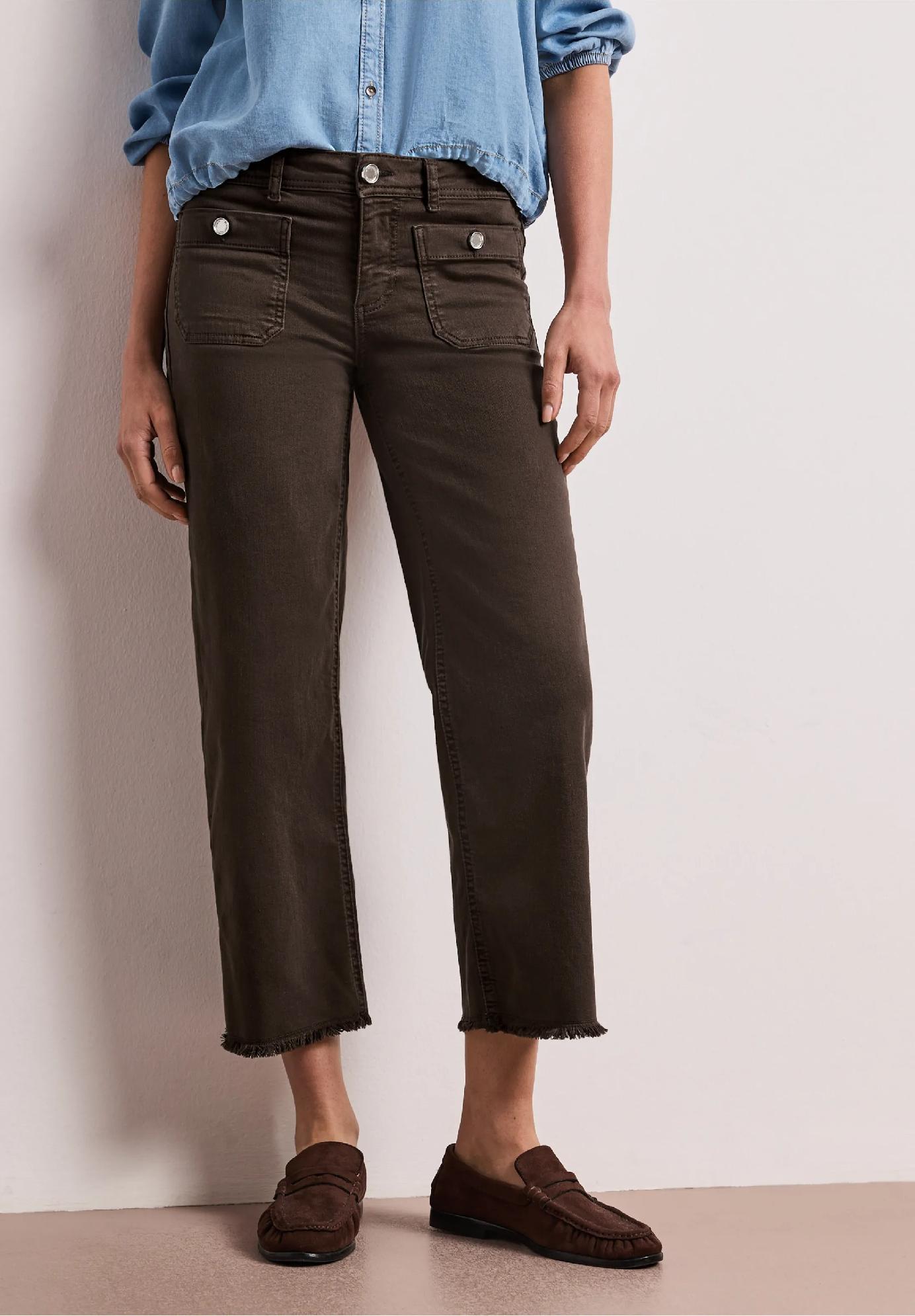 Street One rovné džínsy so stredne vysokým pásom, ležérny strih AMALIA