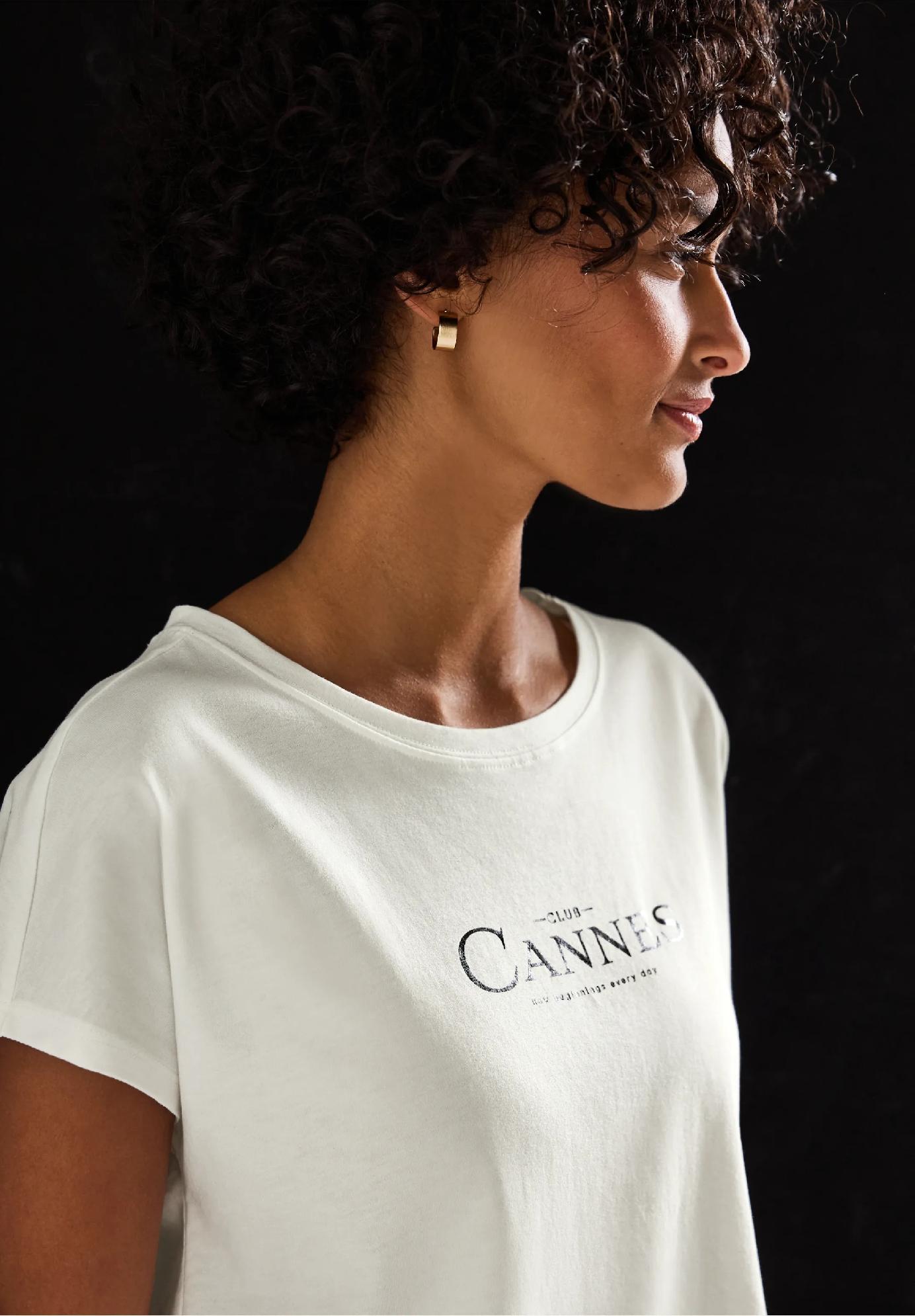 Street One tričko s fóliovým nápisom, smo