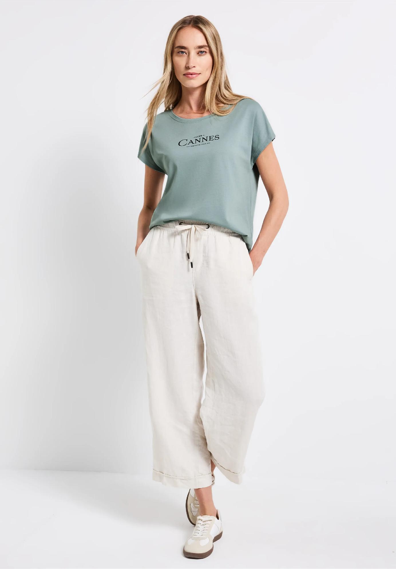 Street One tričko s fóliovým nápisom, mod