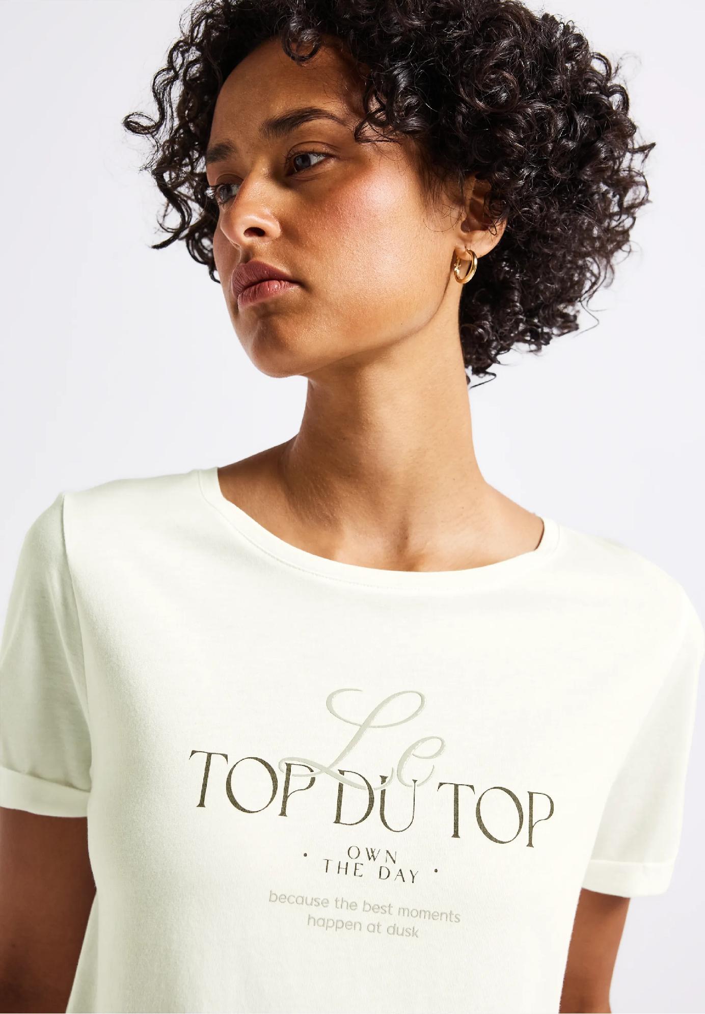 Street One tričko s vyhrnutým detailom, smo