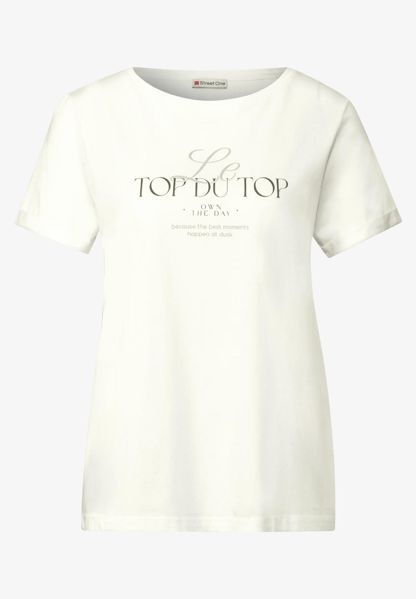 Street One tričko s vyhrnutým detailom, smo