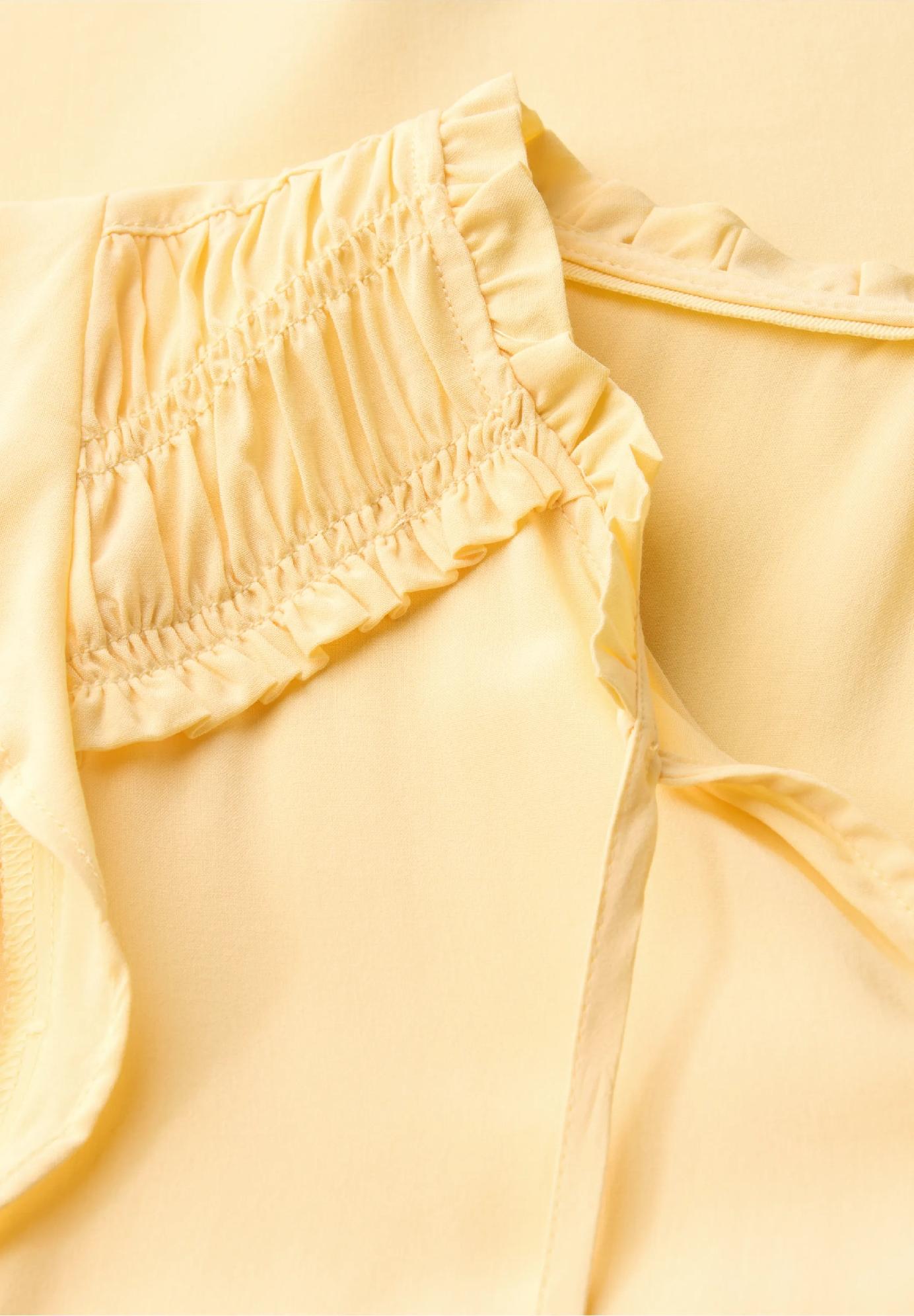 Street One blúzkový top s volánikmi, žlt