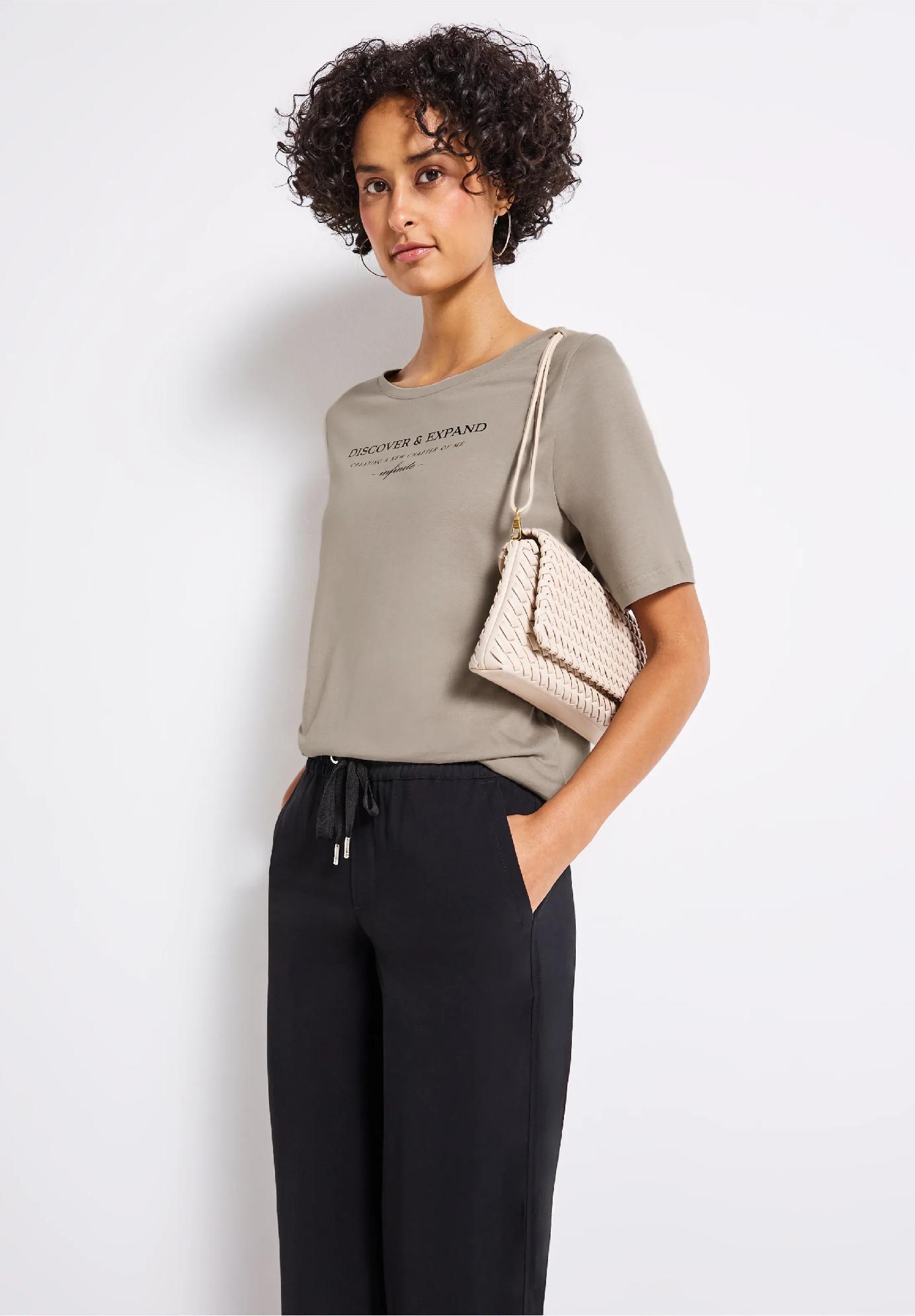 Street One tričko s nápisom DISCOVER, bez