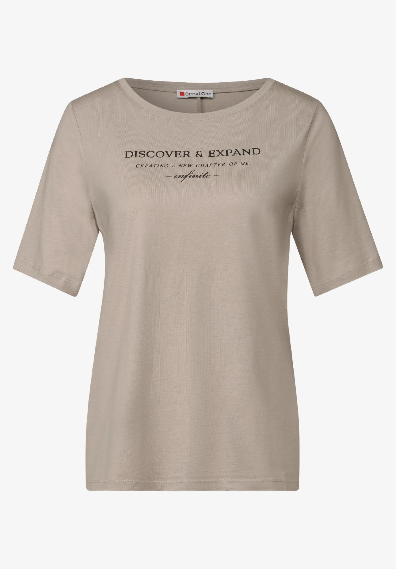 Street One tričko s nápisom DISCOVER, bez