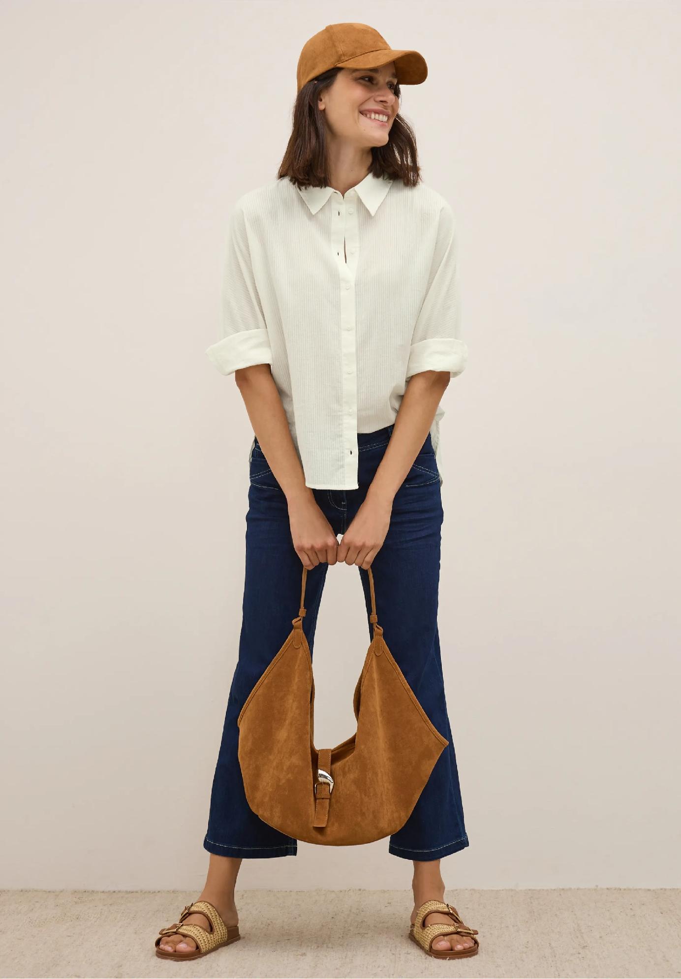 CECIL blúzka s pruhovanou textúrou