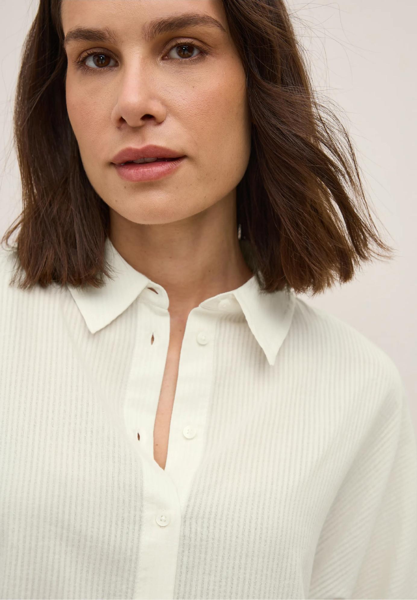 CECIL blúzka s pruhovanou textúrou