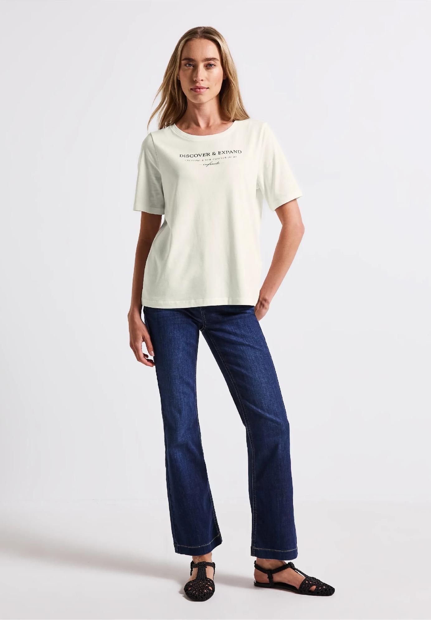 Street One tričko s nápisom DISCOVER, smo