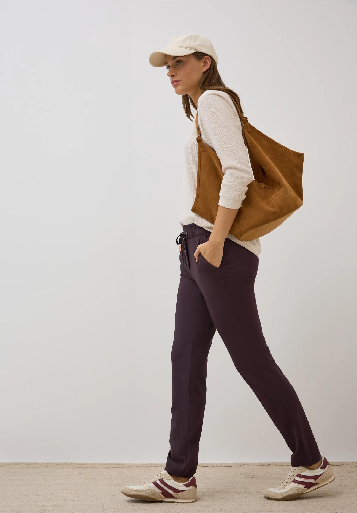 CECIL nohavice ležérneho strihu TRACEY, bordo