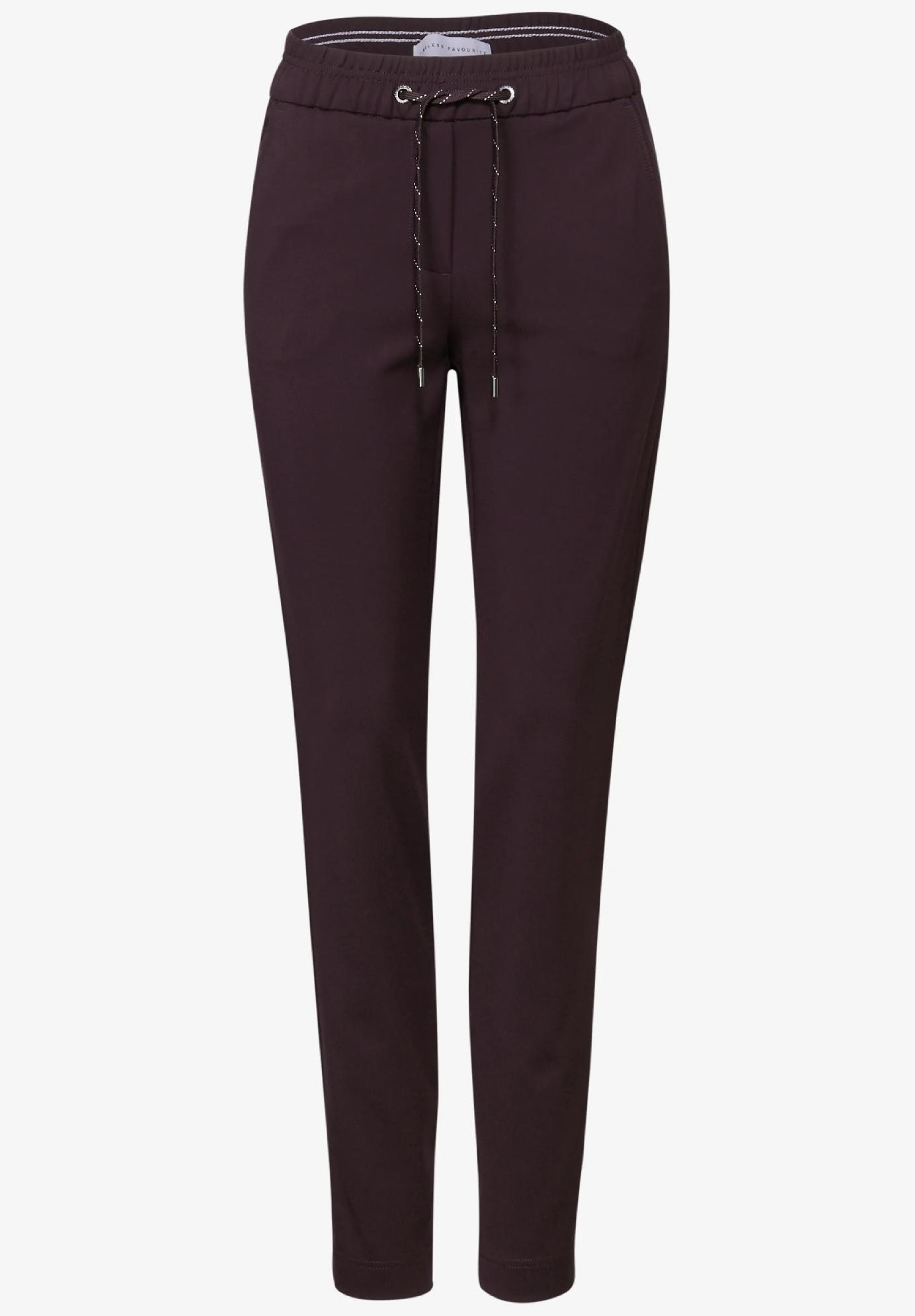 CECIL nohavice ležérneho strihu TRACEY, bordo