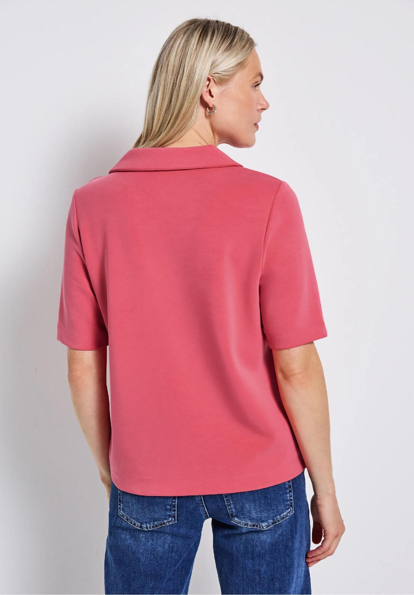 Street One polo tričko s hodvábnym vzhľadom, kor