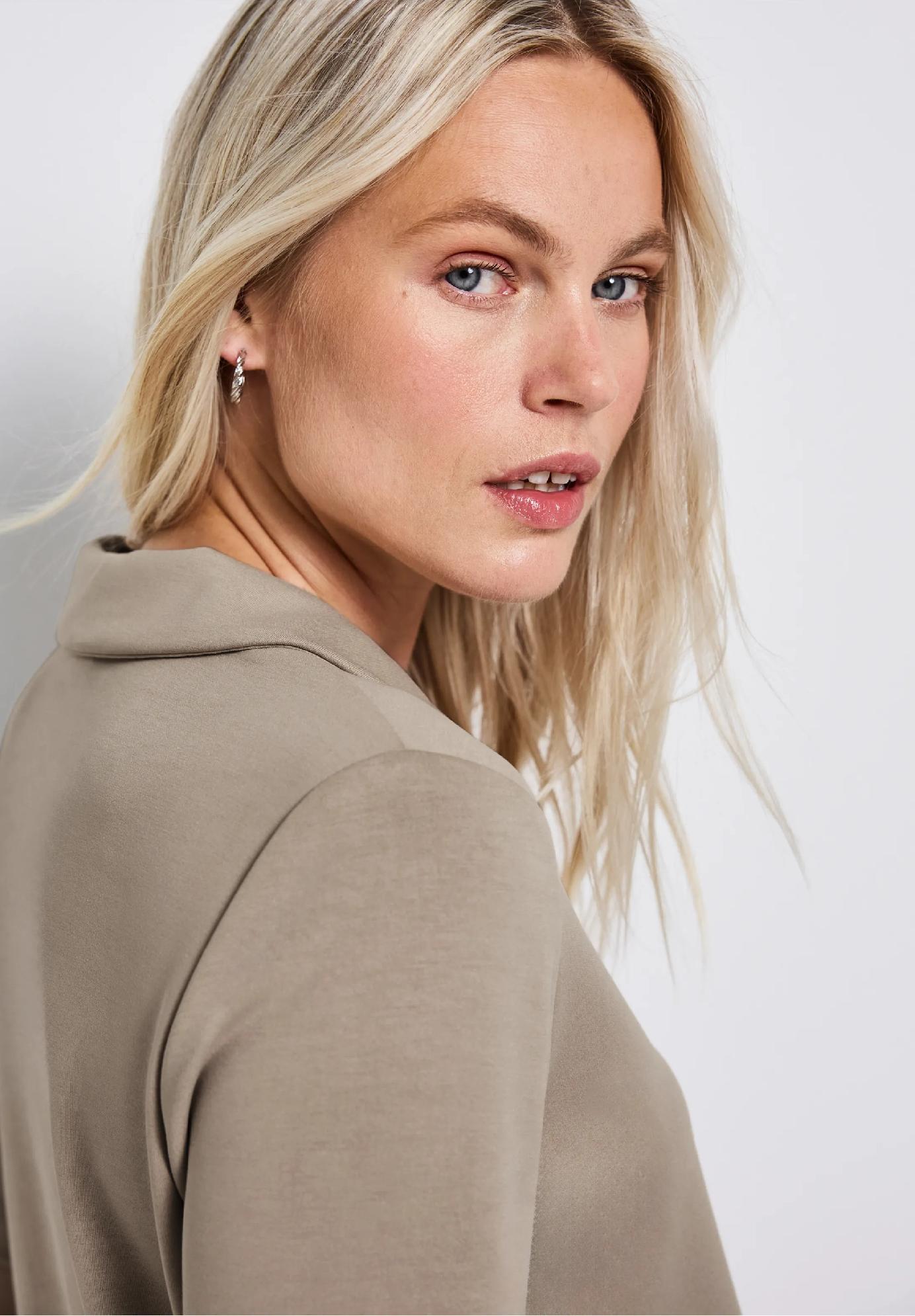 Street One polo tričko s hodvábnym vzhľadom, bez