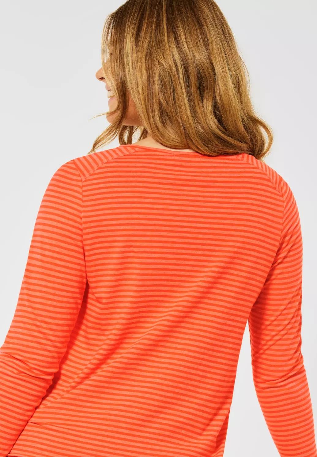 CECIL tričko so vzorom prúžkov, oranž