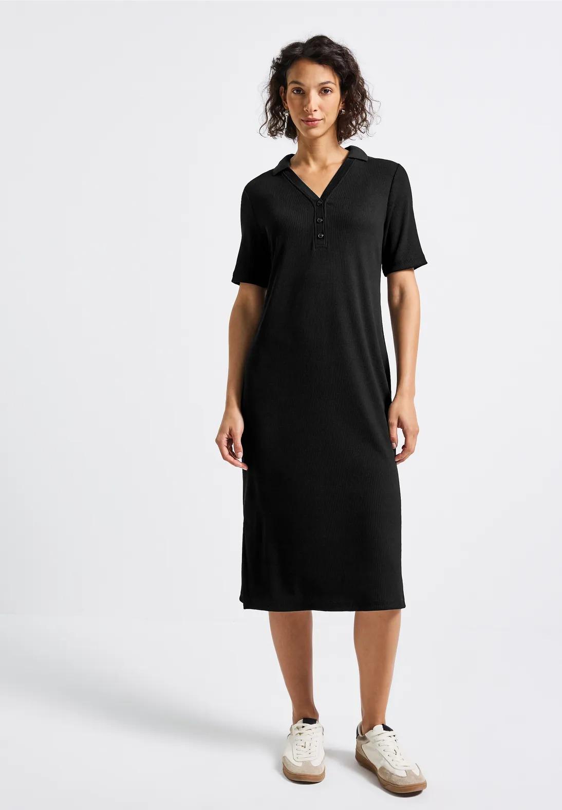 Street One polo šaty s rebrovanou textúrou, čie