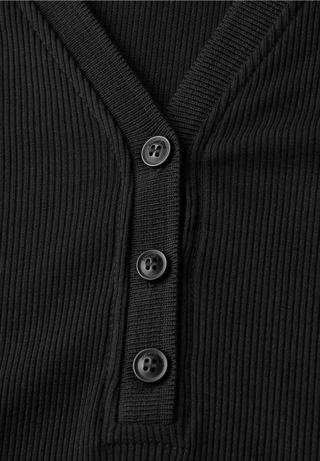 Street One polo šaty s rebrovanou textúrou, čie