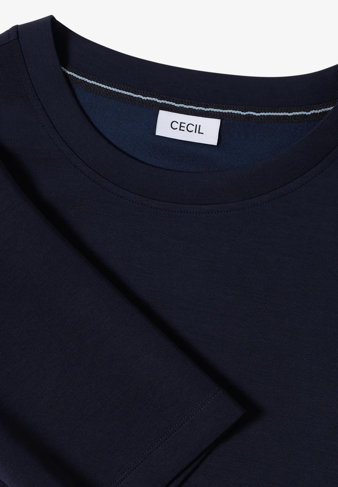 CECIL mäkké tričko s cupro efektom, mod
