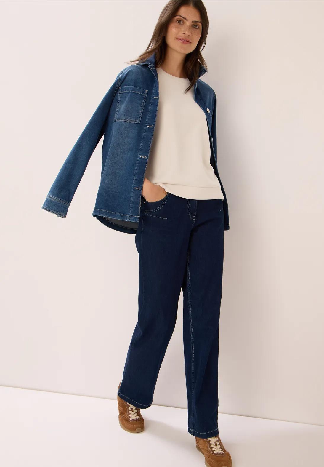 CECIL mäkké tričko s cupro efektom, bež