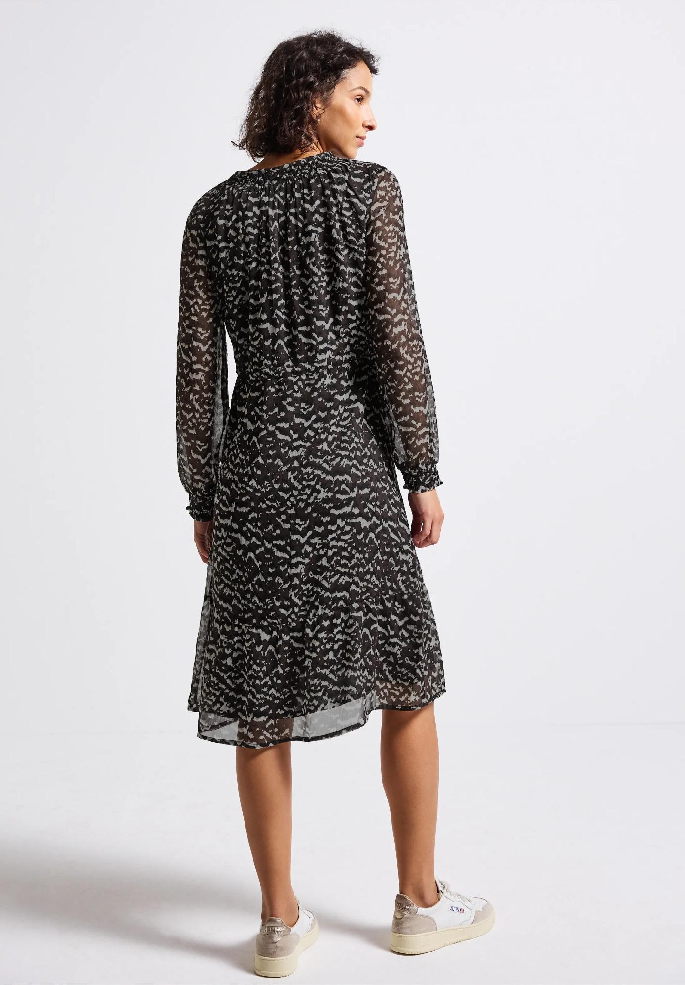 Street One šifónové šaty s volánikovými detailmi