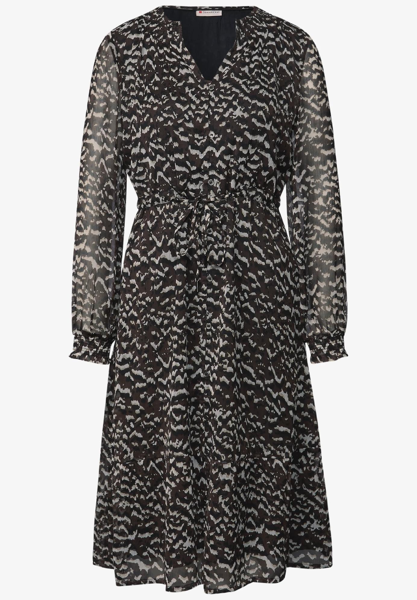 Street One šifónové šaty s volánikovými detailmi