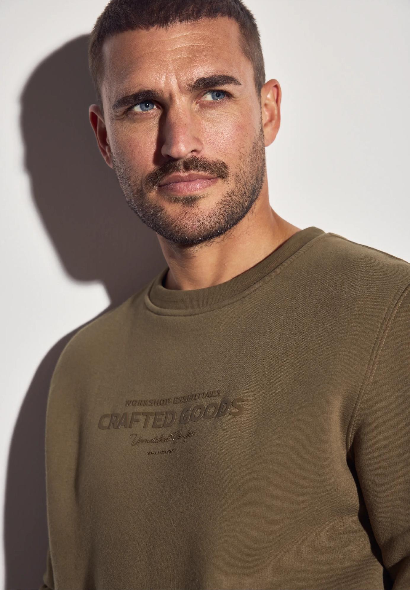 Street One MEN mikina s mäkkou potlačou, hne