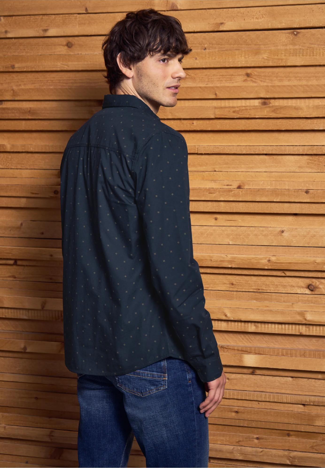 Street One MEN košeľa s minimalistickou potlačou