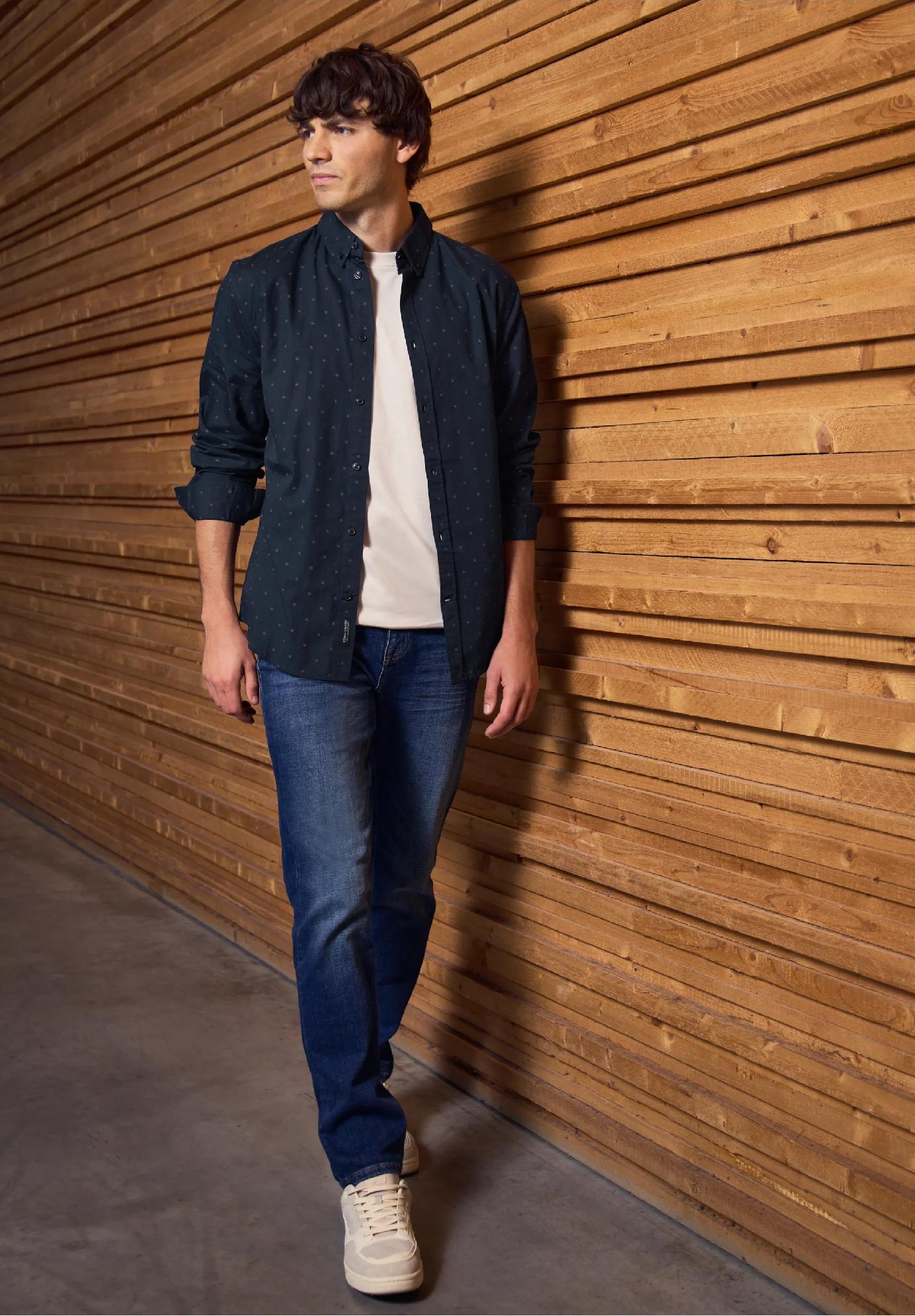 Street One MEN košeľa s minimalistickou potlačou