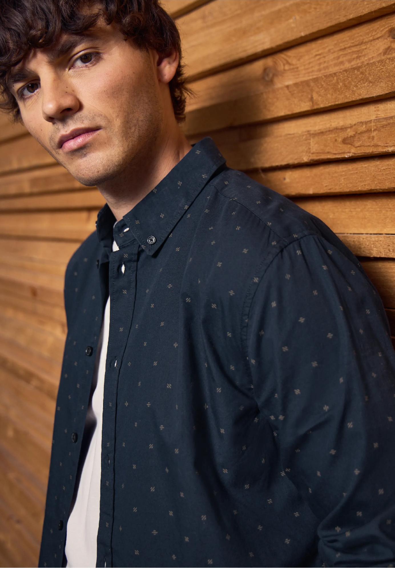 Street One MEN košeľa s minimalistickou potlačou