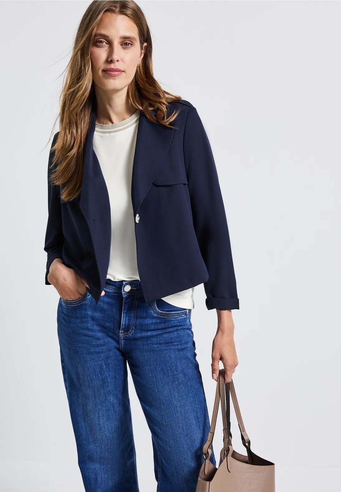 Street One tričko s rebrovaným detailom, smo