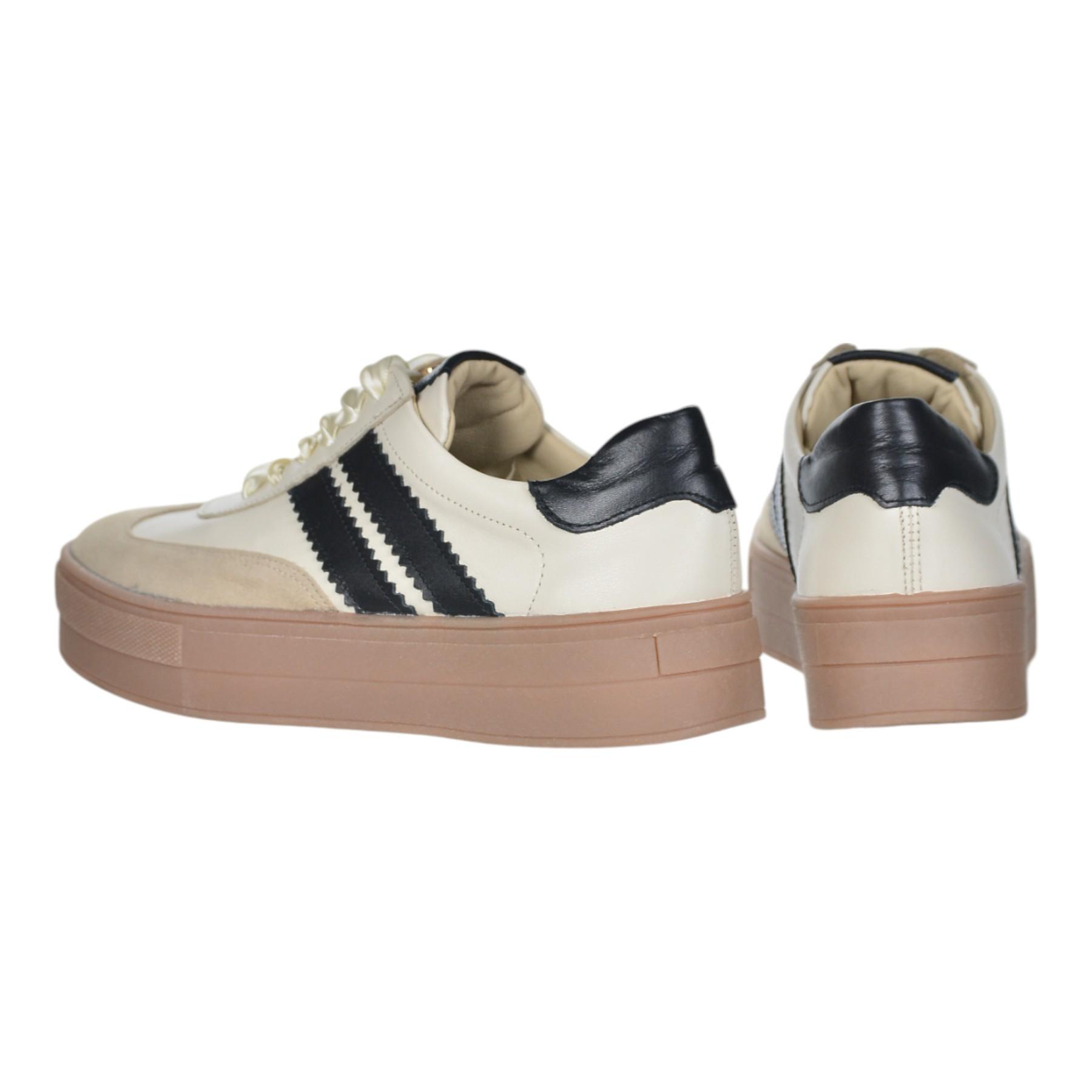 OLIVIA SHOES Béžovo-čierne tenisky BENITA