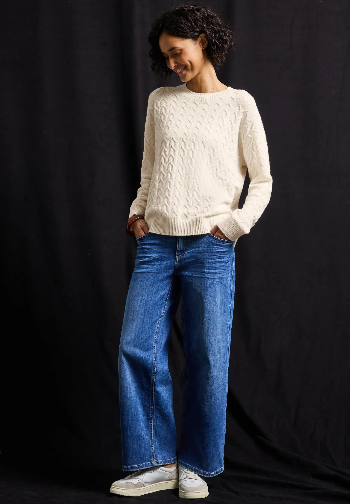 Street One pohodlný textúrovaný sveter, smo