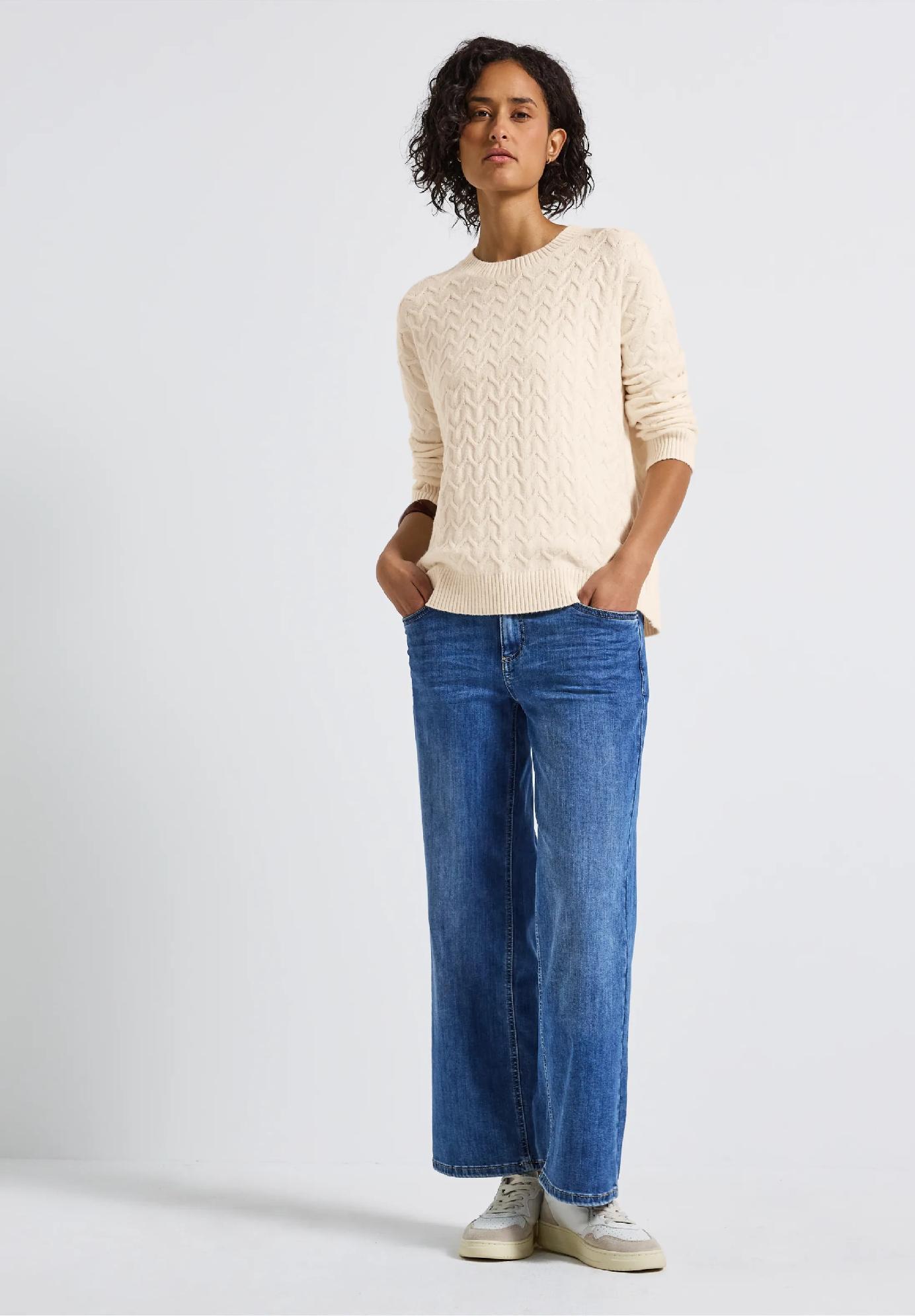 Street One pohodlný textúrovaný sveter, smo