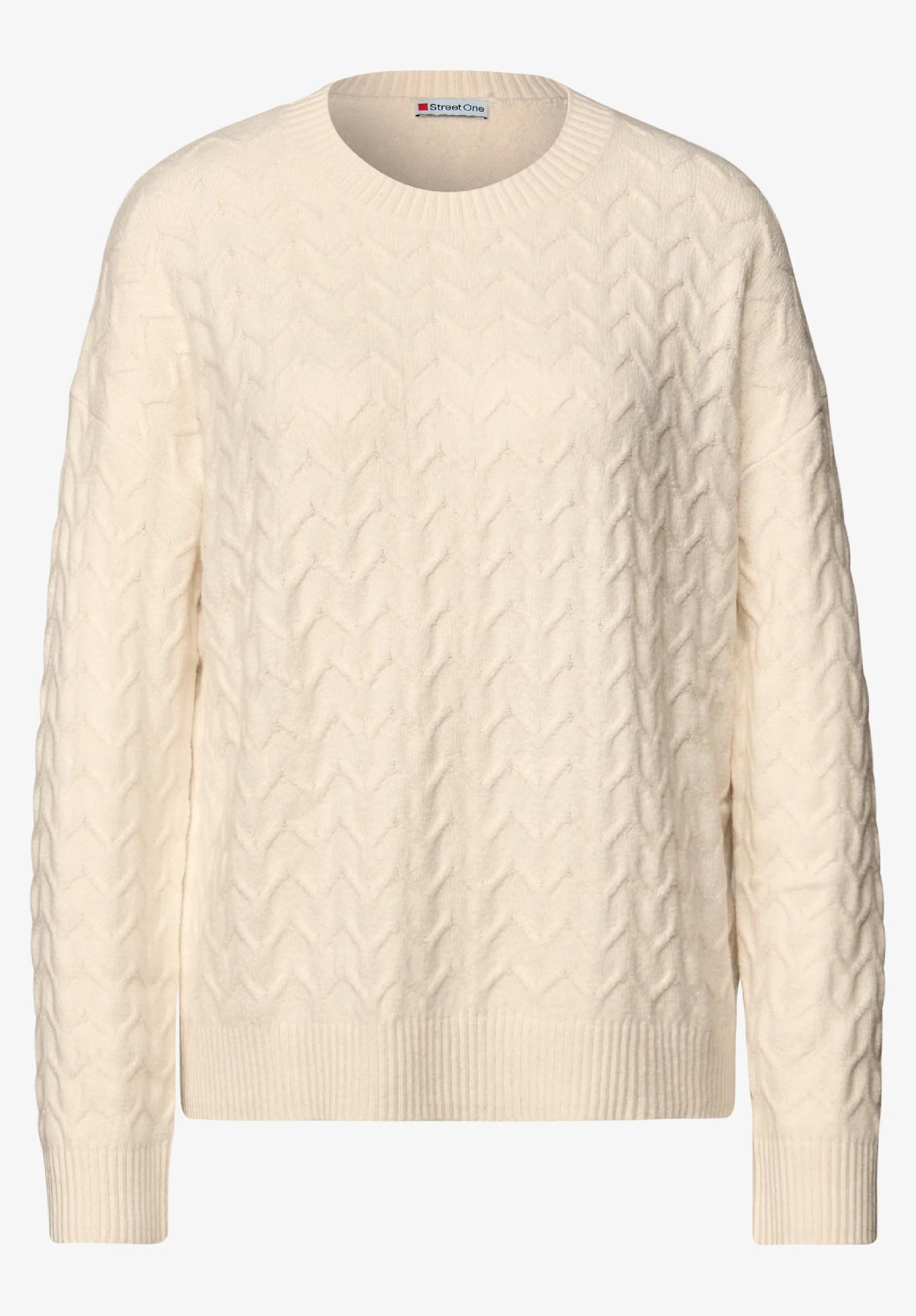 Street One pohodlný textúrovaný sveter, smo