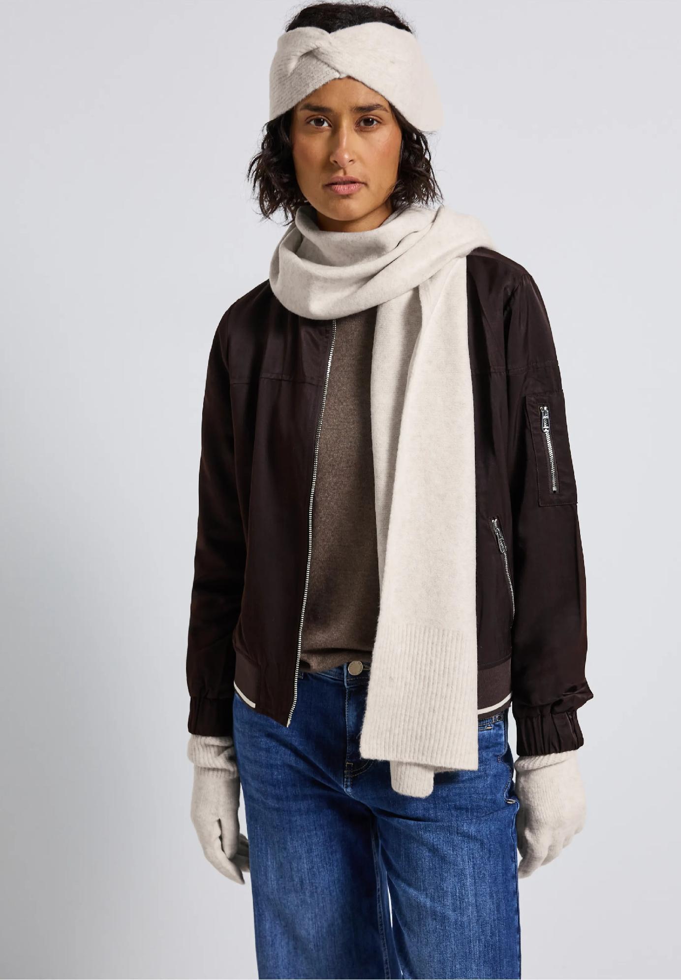 Street One dlhý pletený šál, bež