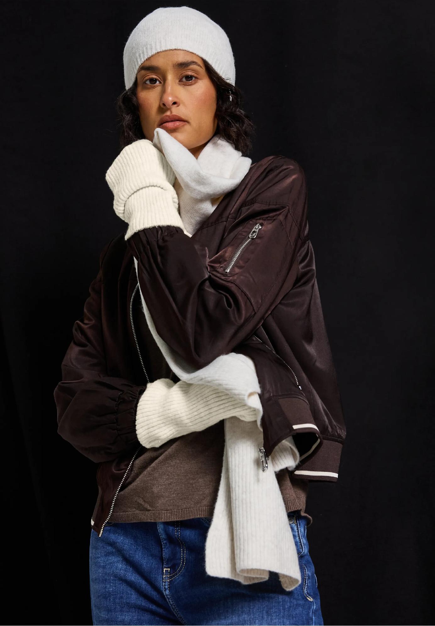 Street One pletené návleky na ruky, bež