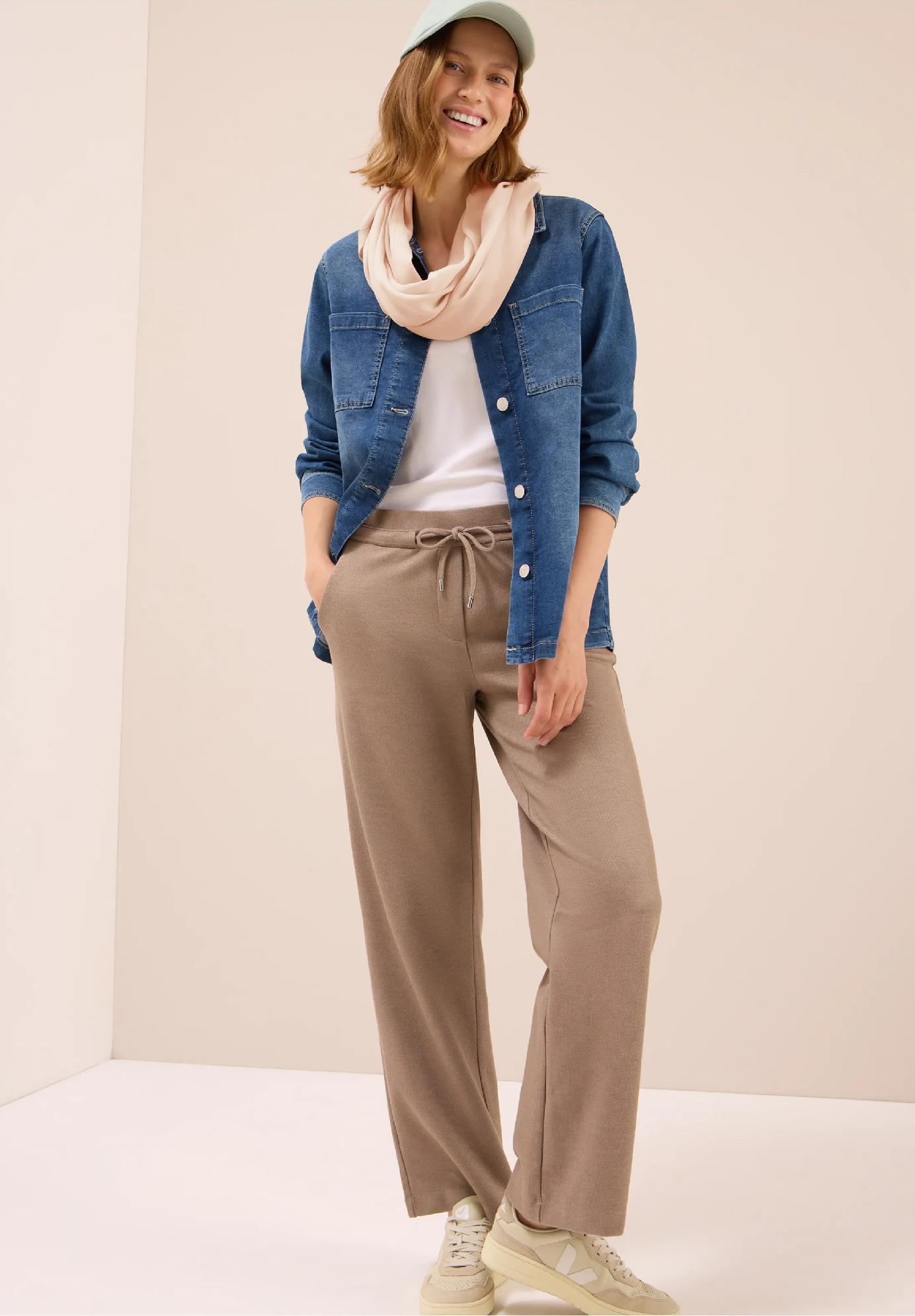 CECIL jednofarebná šatka, LOOP, bež