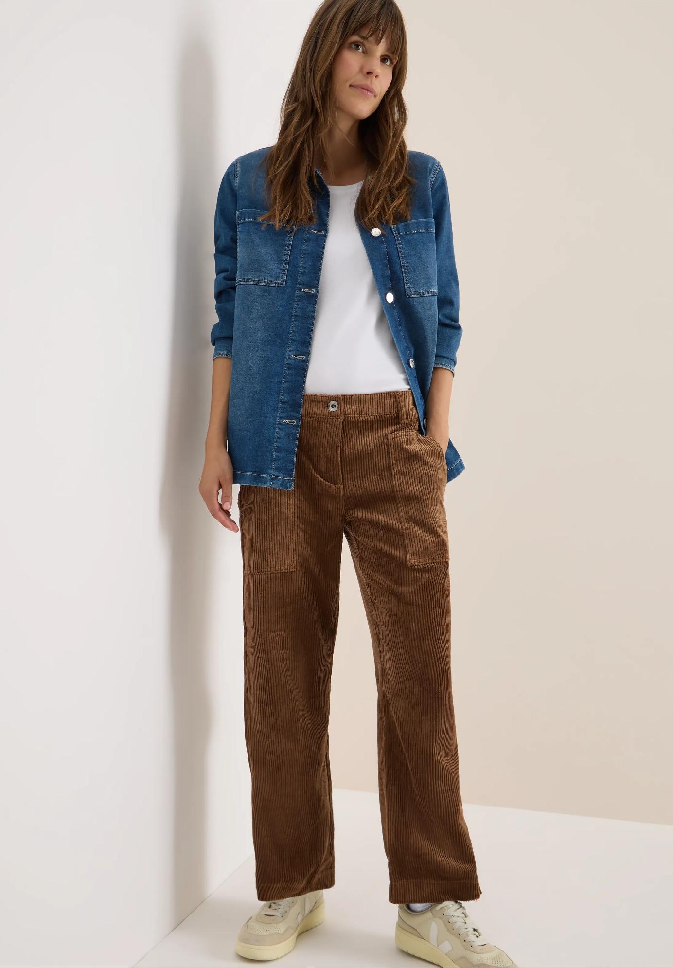 CECIL široké manšestrové nohavice NEELE