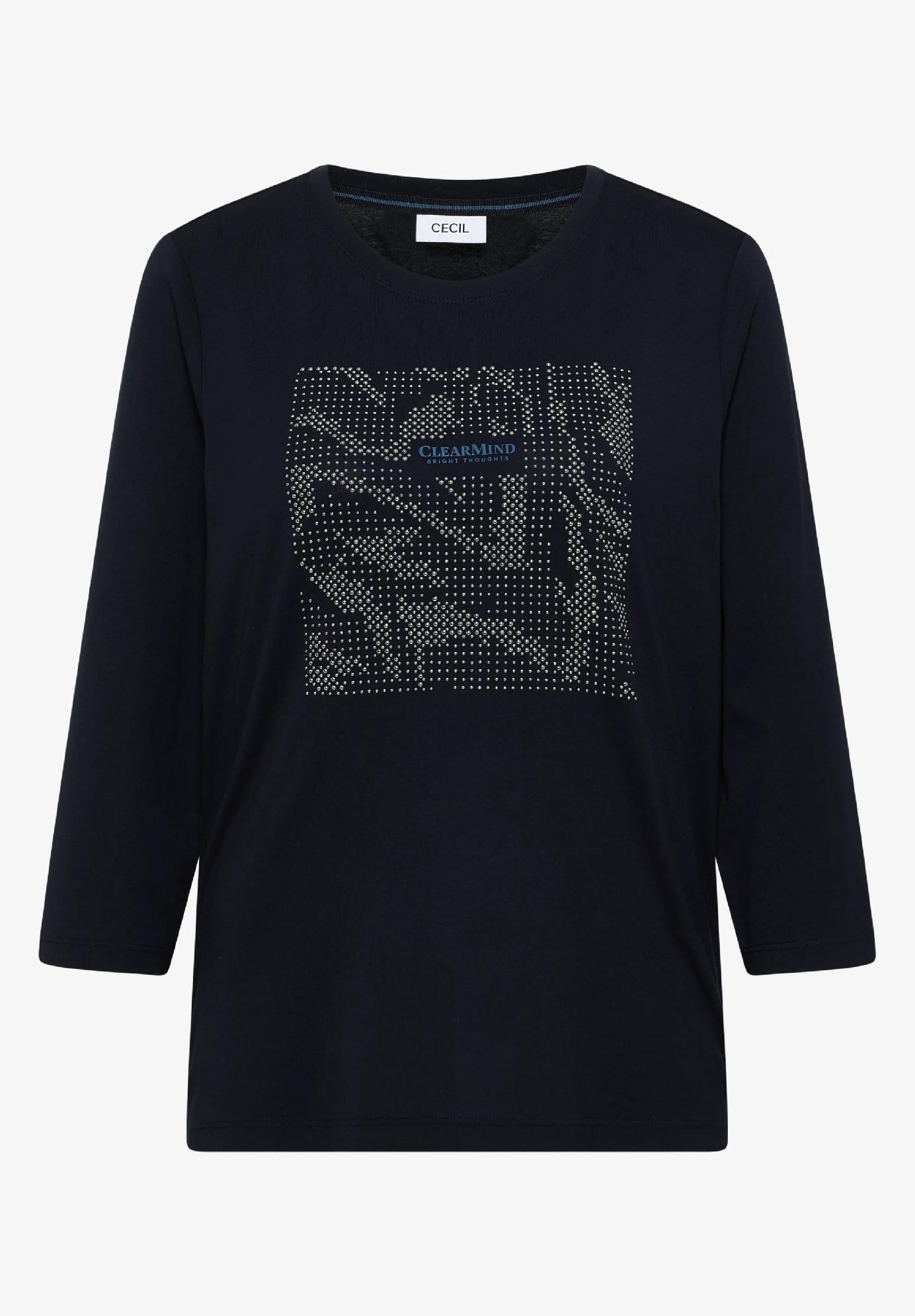 CECIL tričko s kamienkami, mod