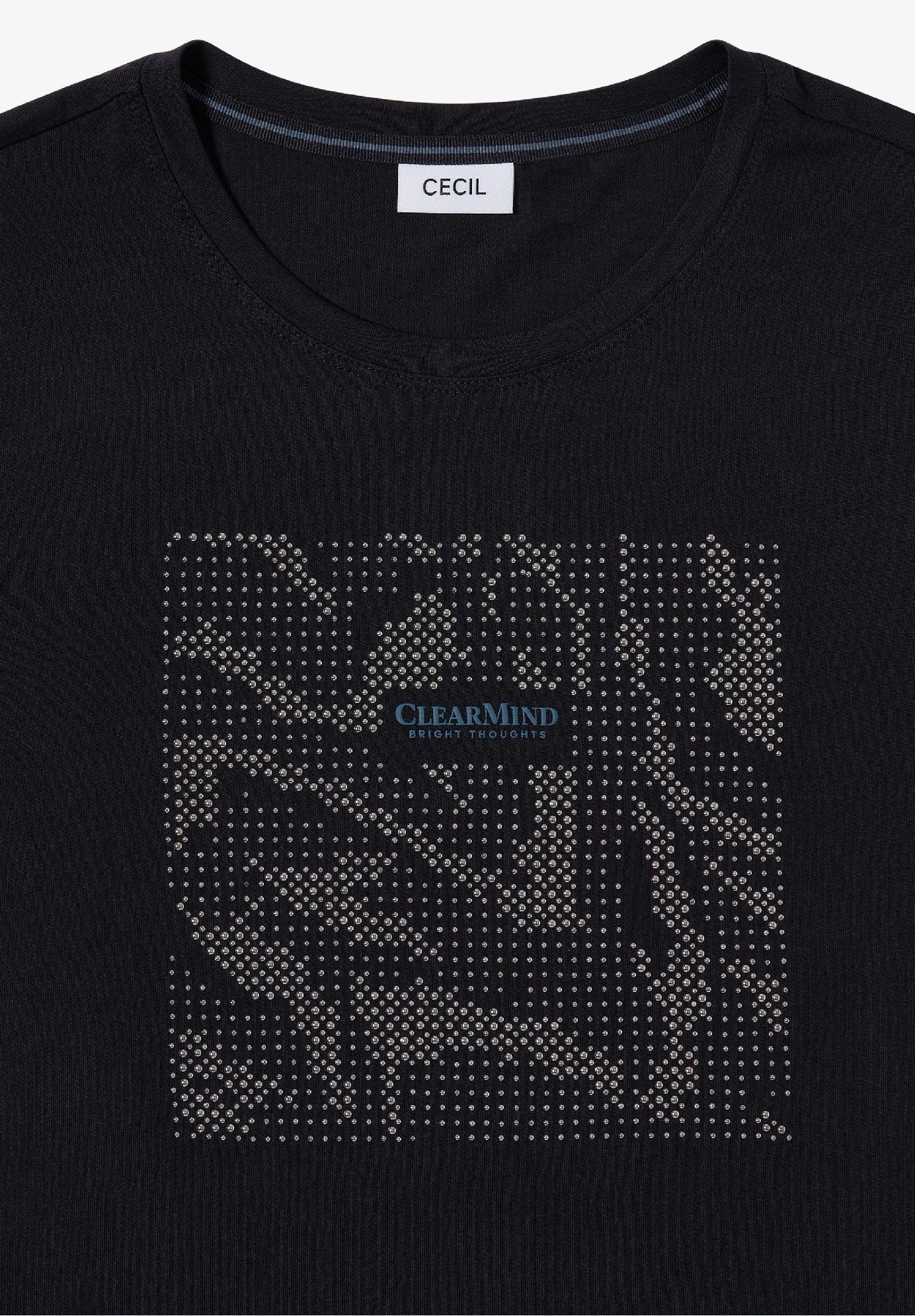 CECIL tričko s kamienkami, mod