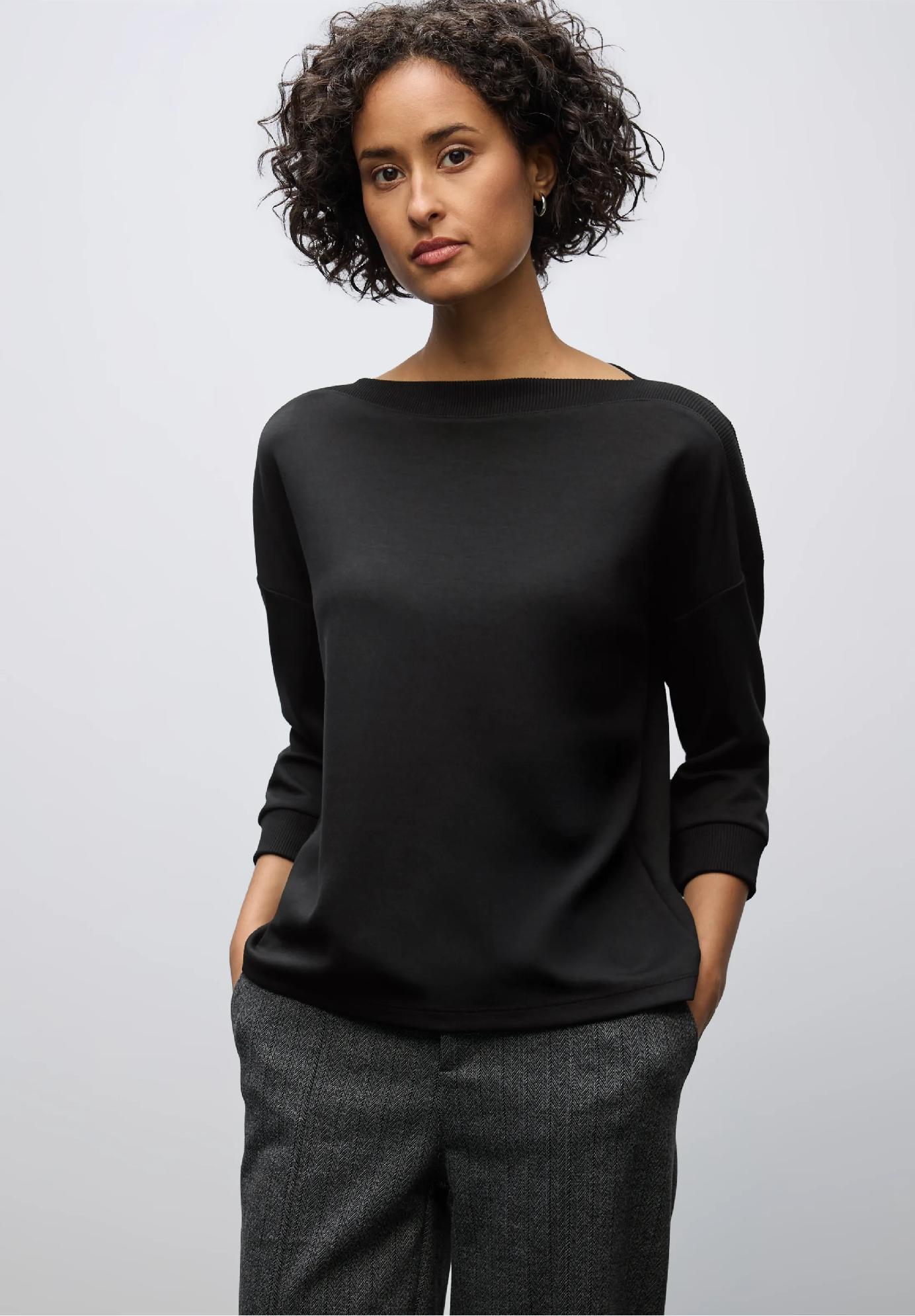 Street One tričko s lodičkovým výstrihom, čie