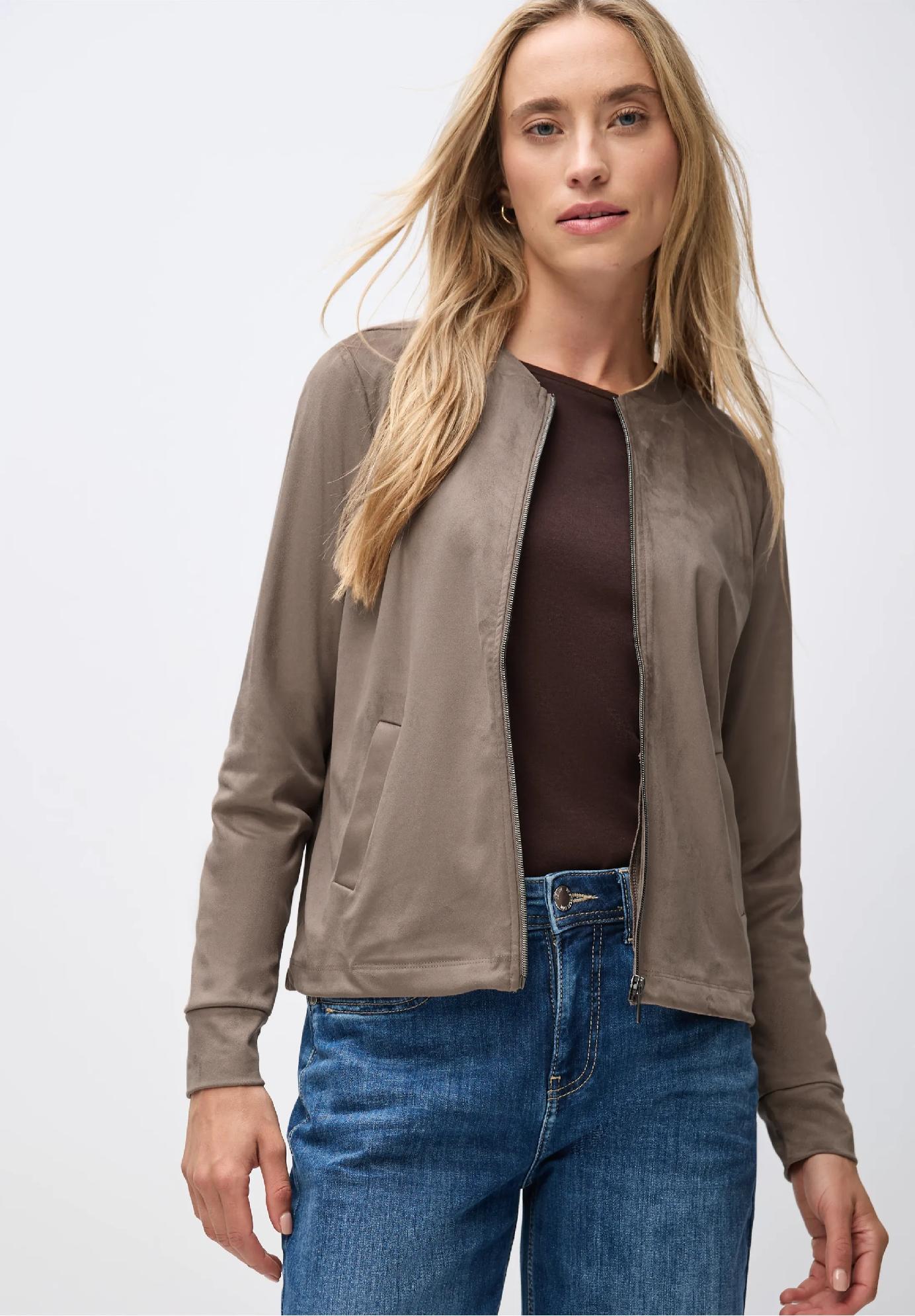 Street One velúrová bundička s vreckami