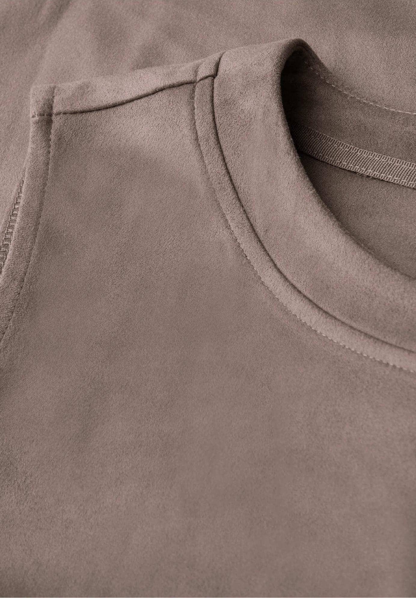 Street One velúrový top s ozdobnými švami