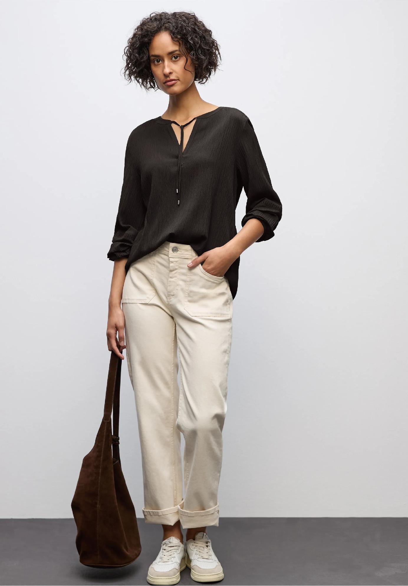 Street One štruktúrovaná tunika s páskou