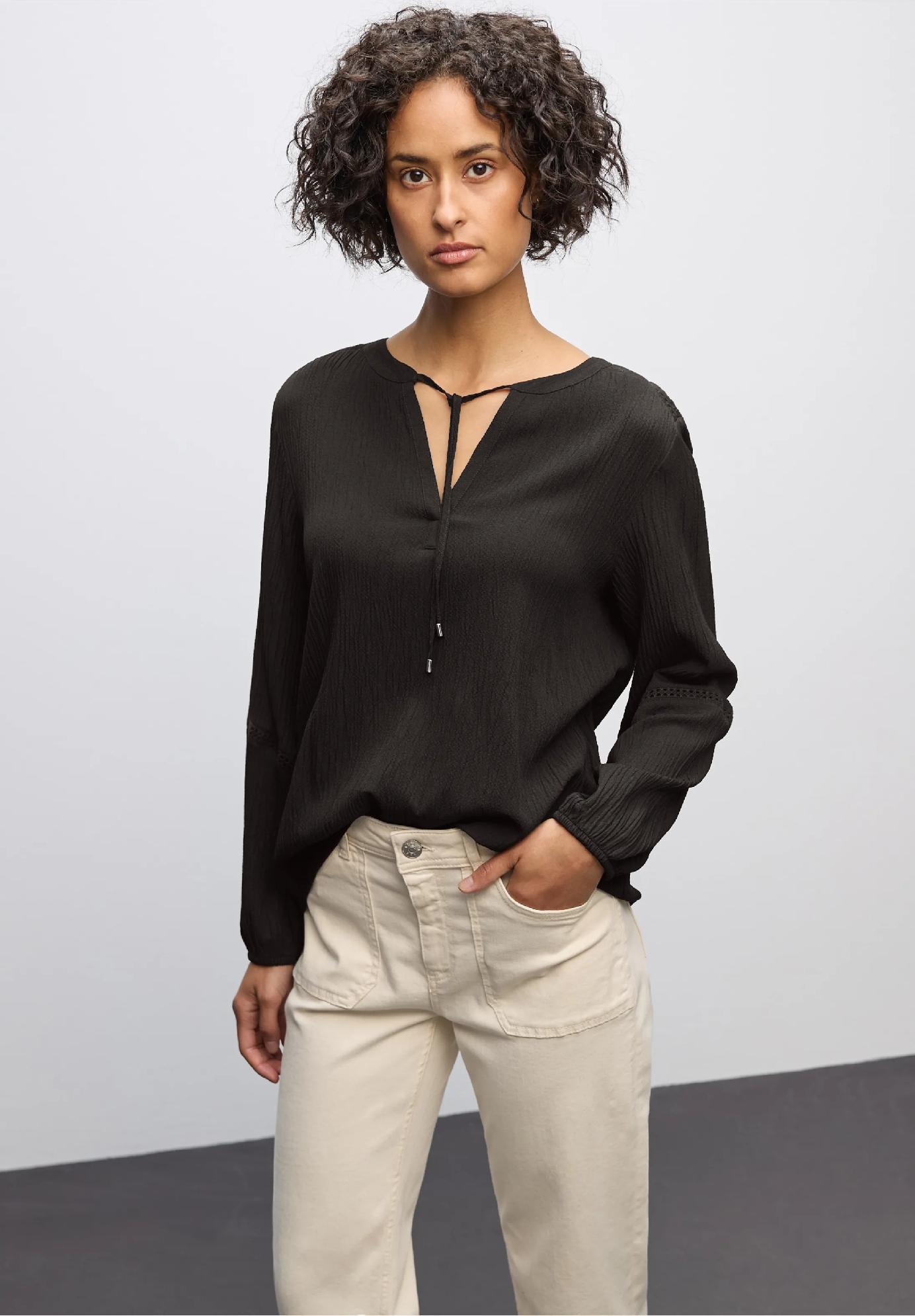 Street One štruktúrovaná tunika s páskou