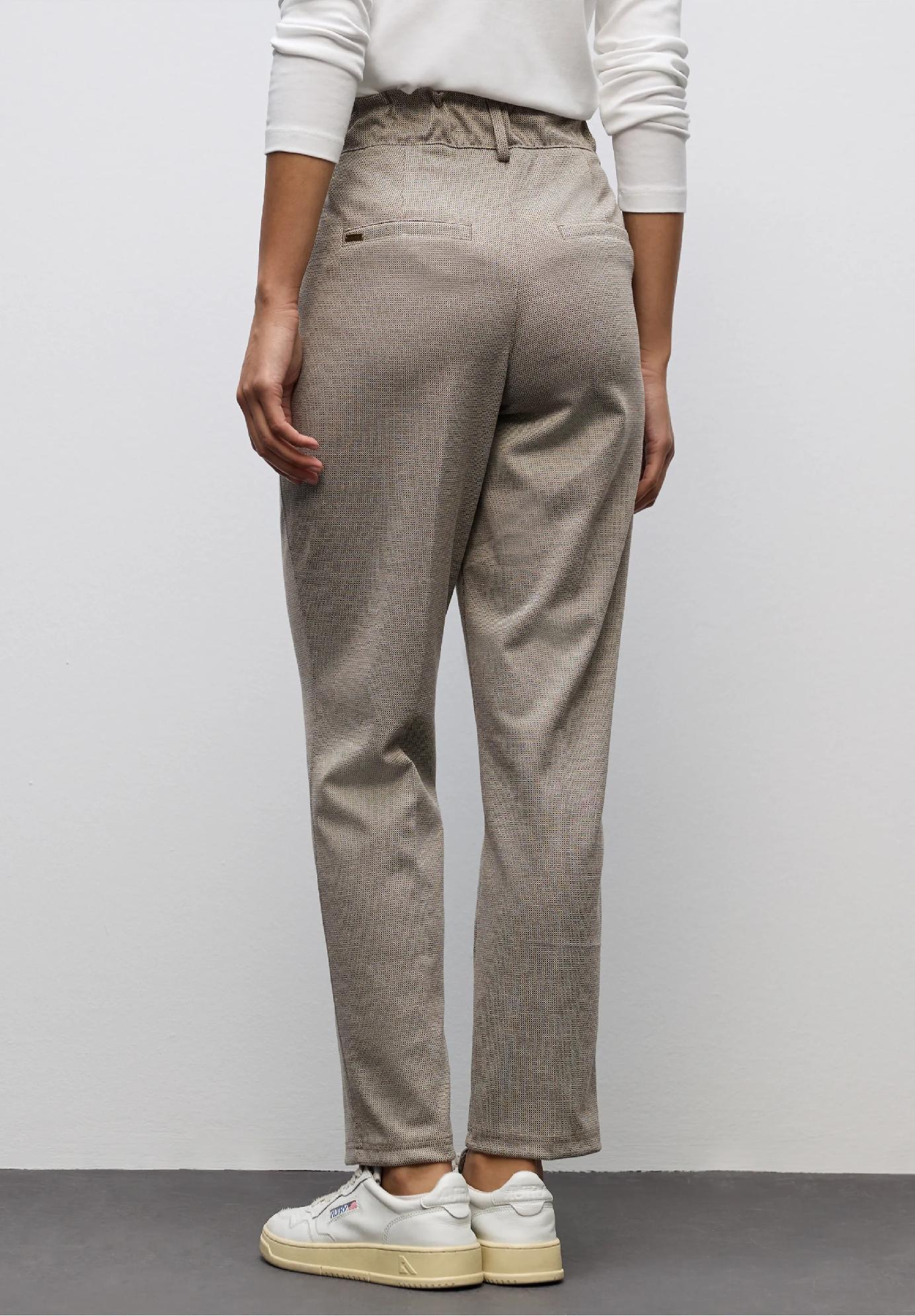 Street One žakárové nohavice Paperbag