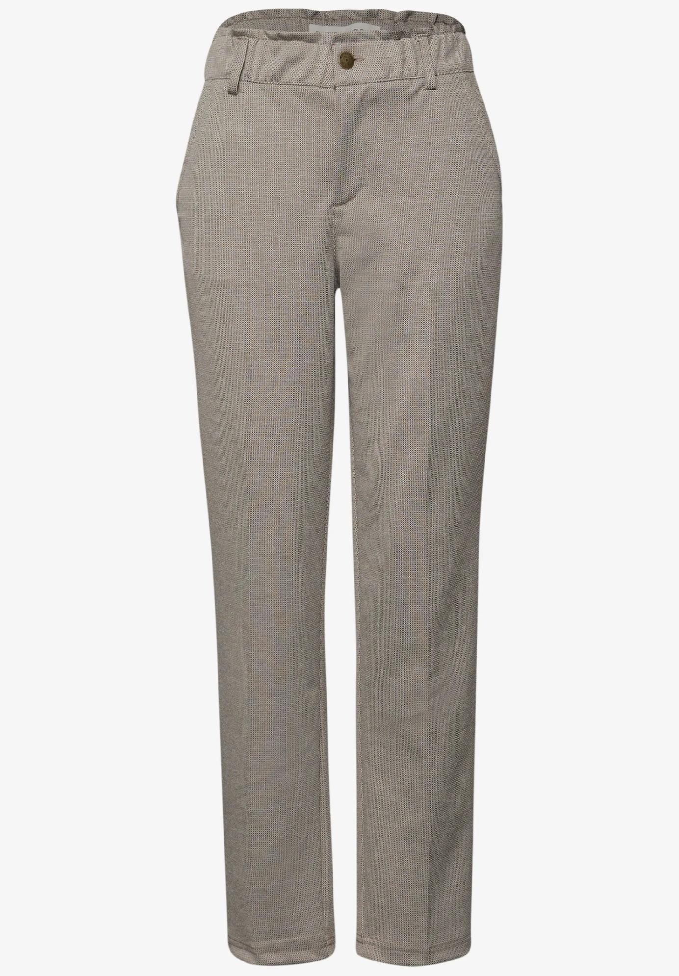 Street One žakárové nohavice Paperbag