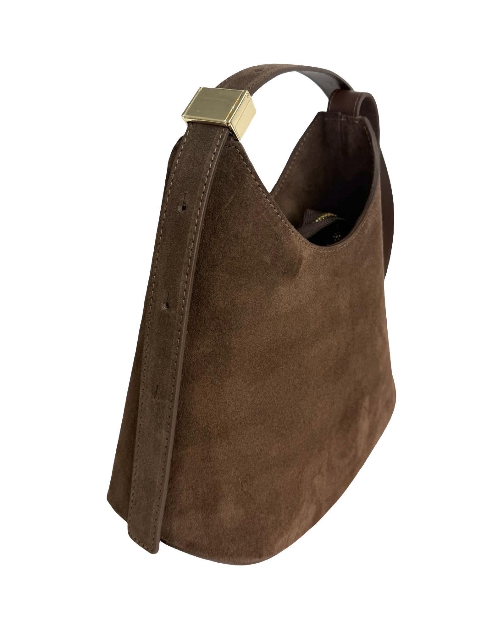 Kabelka s brúsenej kože, hnedá