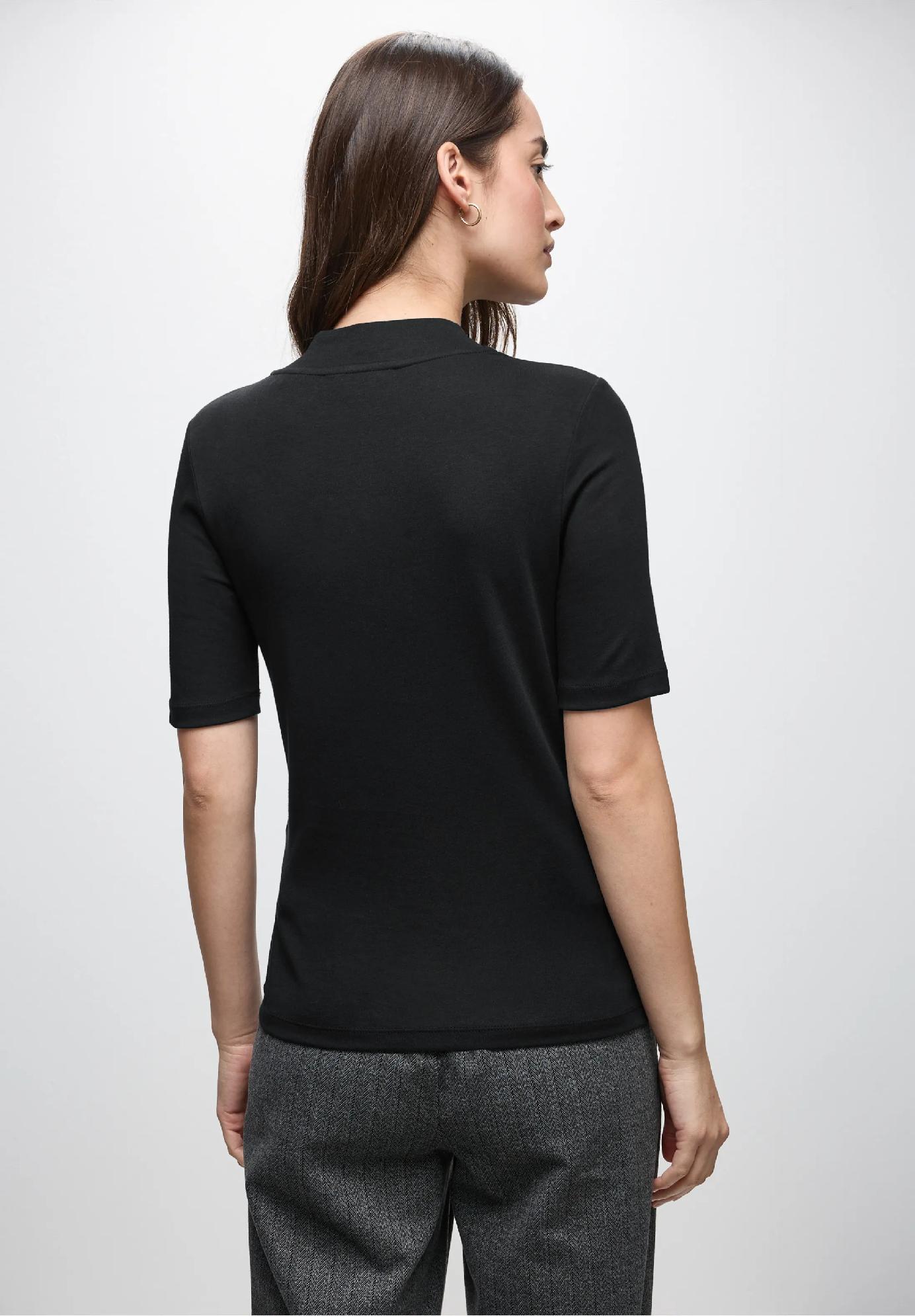 Street One tričko s výstrihom, čier