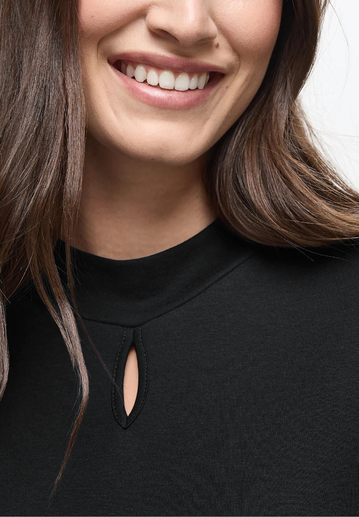 Street One tričko s výstrihom, čier